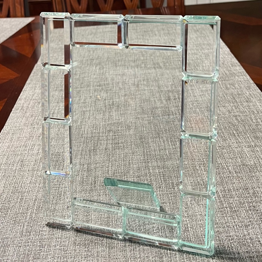 Elegant Glass Photo Frame, holds 5x7” photo. Perfect for framing a special event